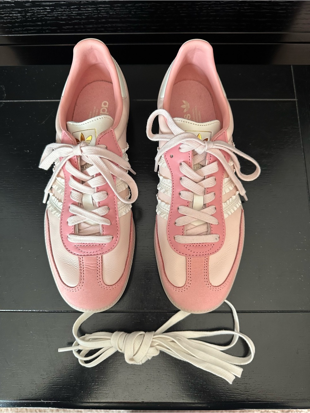 adidas Samba OG W Pink and White Leather Sneakers - Picture 2 of 6